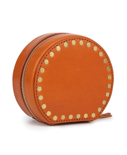 Leather Jewelry Box - Round