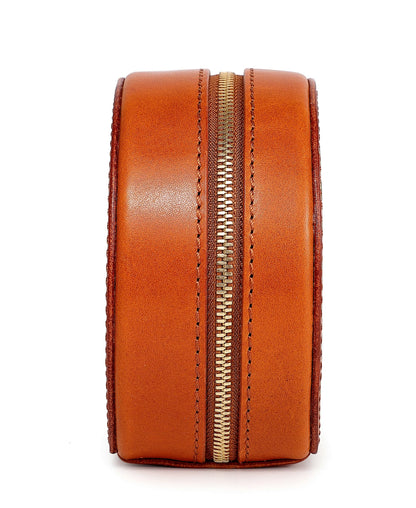 Leather Jewelry Box - Round