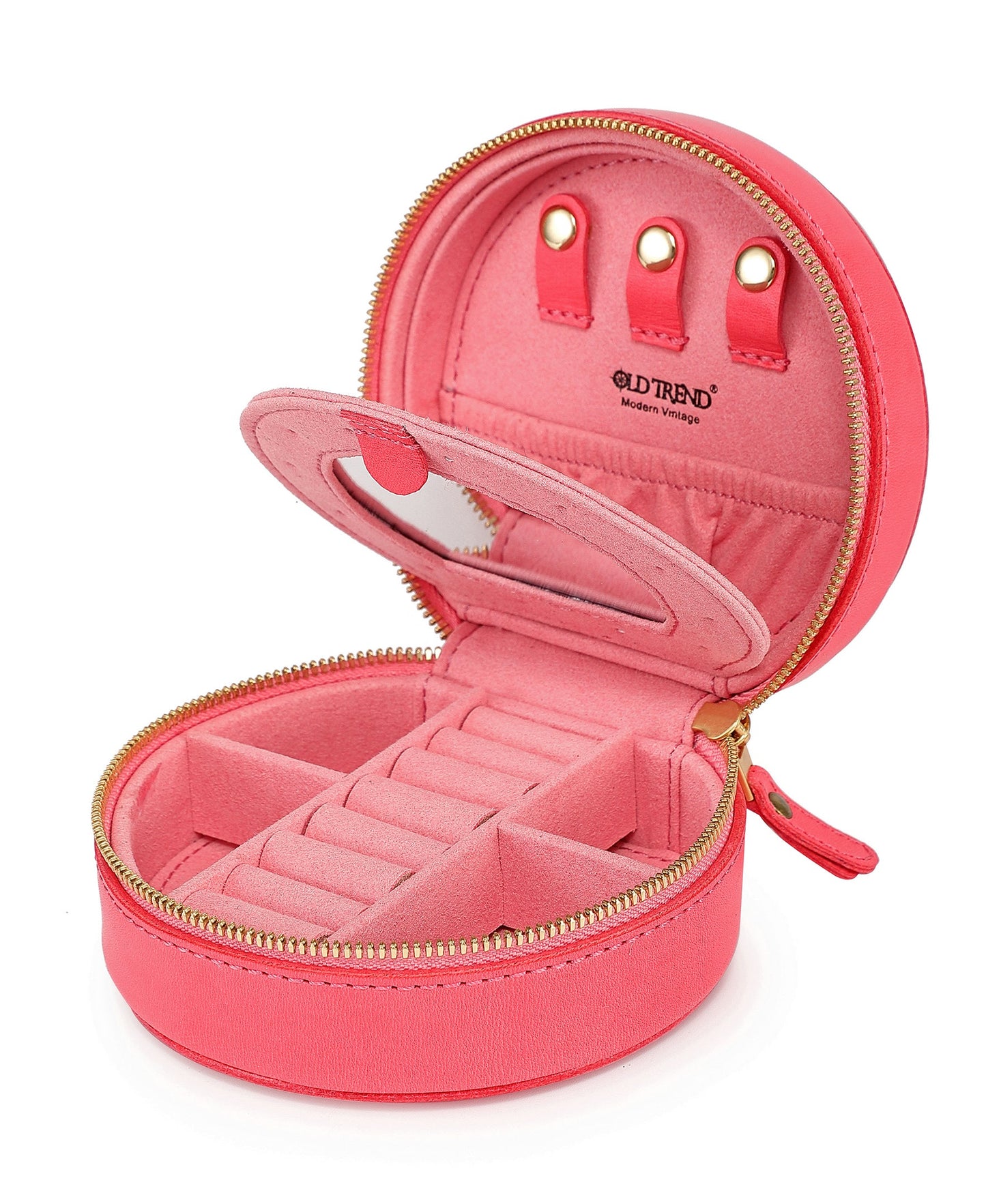 Leather Jewelry Box - Round