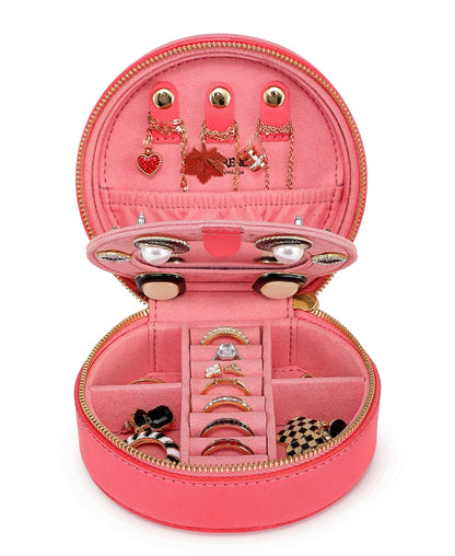Leather Jewelry Box - Round