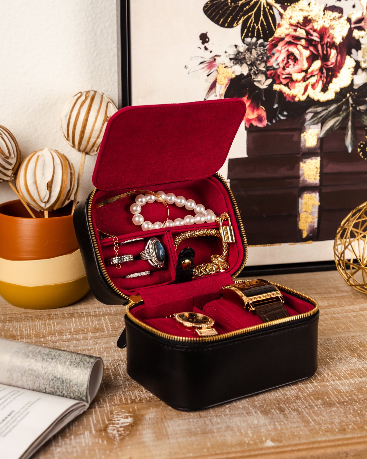 Leather Jewelry & Watch Box