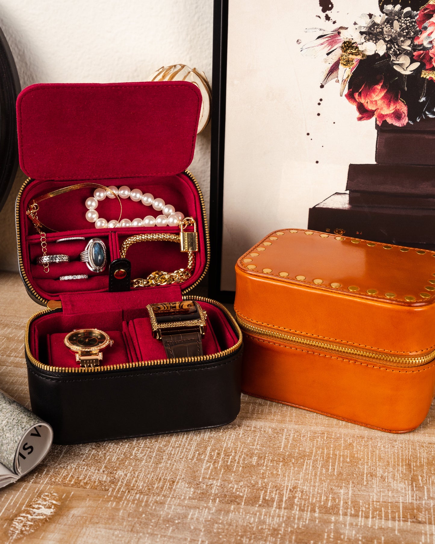 Leather Jewelry & Watch Box