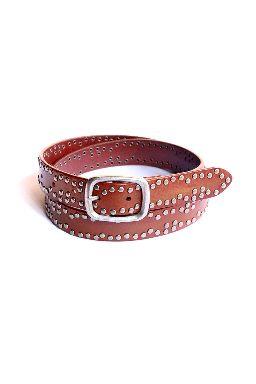 Silverstud Leather Belt