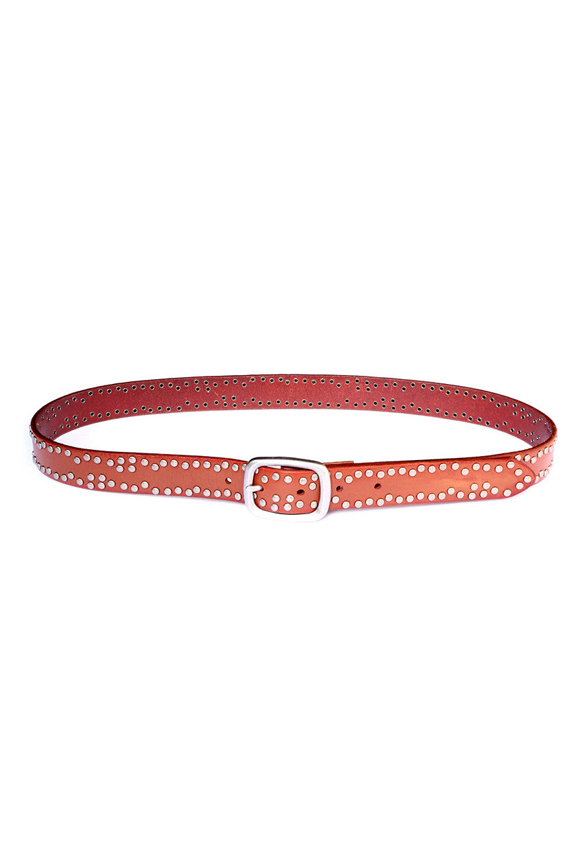 Silverstud Leather Belt