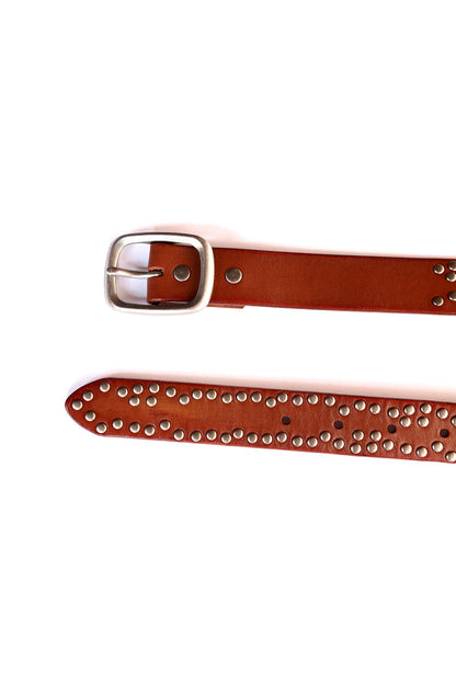 Silverstud Leather Belt