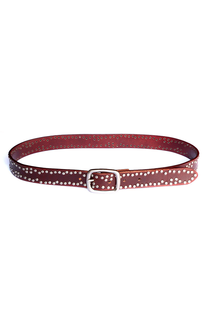 Silverstud Leather Belt