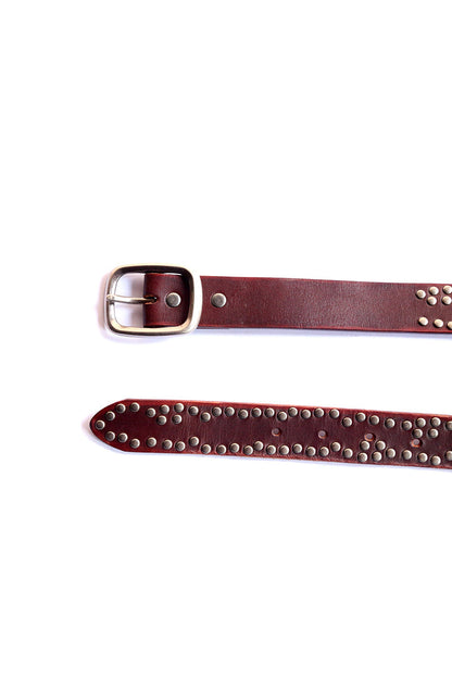 Silverstud Leather Belt