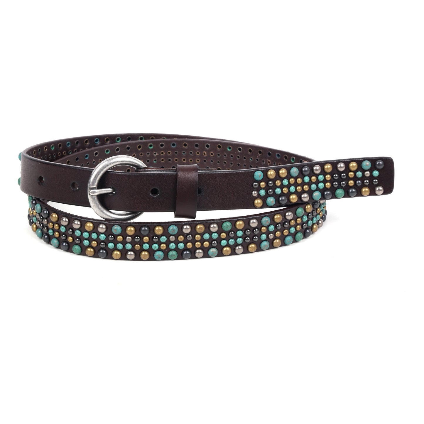 Amazonite Leather Belt