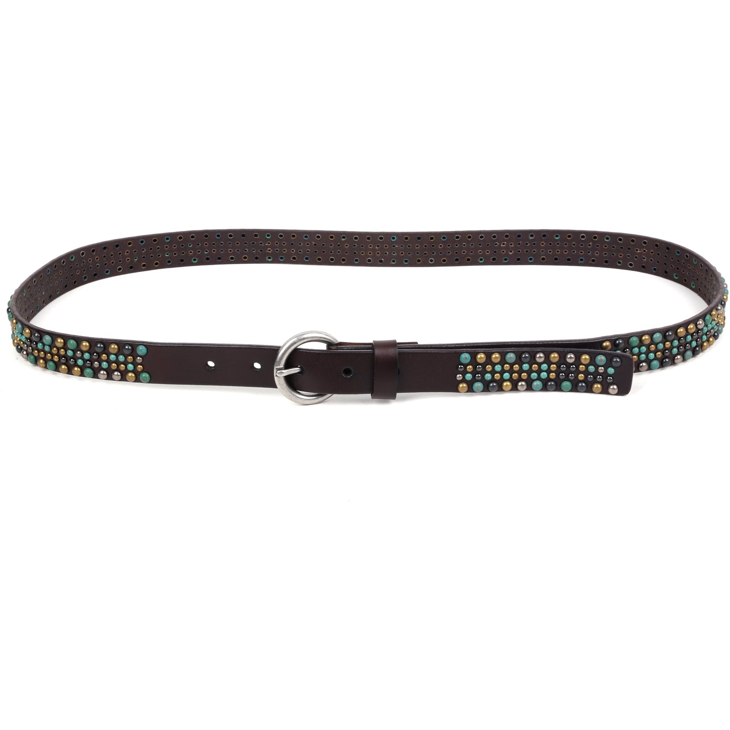 Amazonite Leather Belt