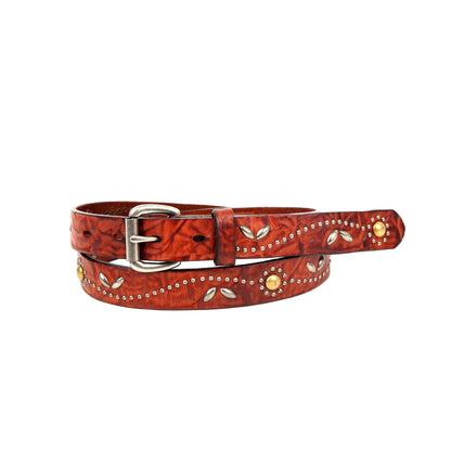 Floral Breeze Genuine Leather Belt